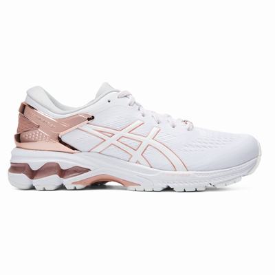 Női Asics Gel-Kayano 26 Platinum Futócipő AS6340581 Fehér/Rózsaszín Arany